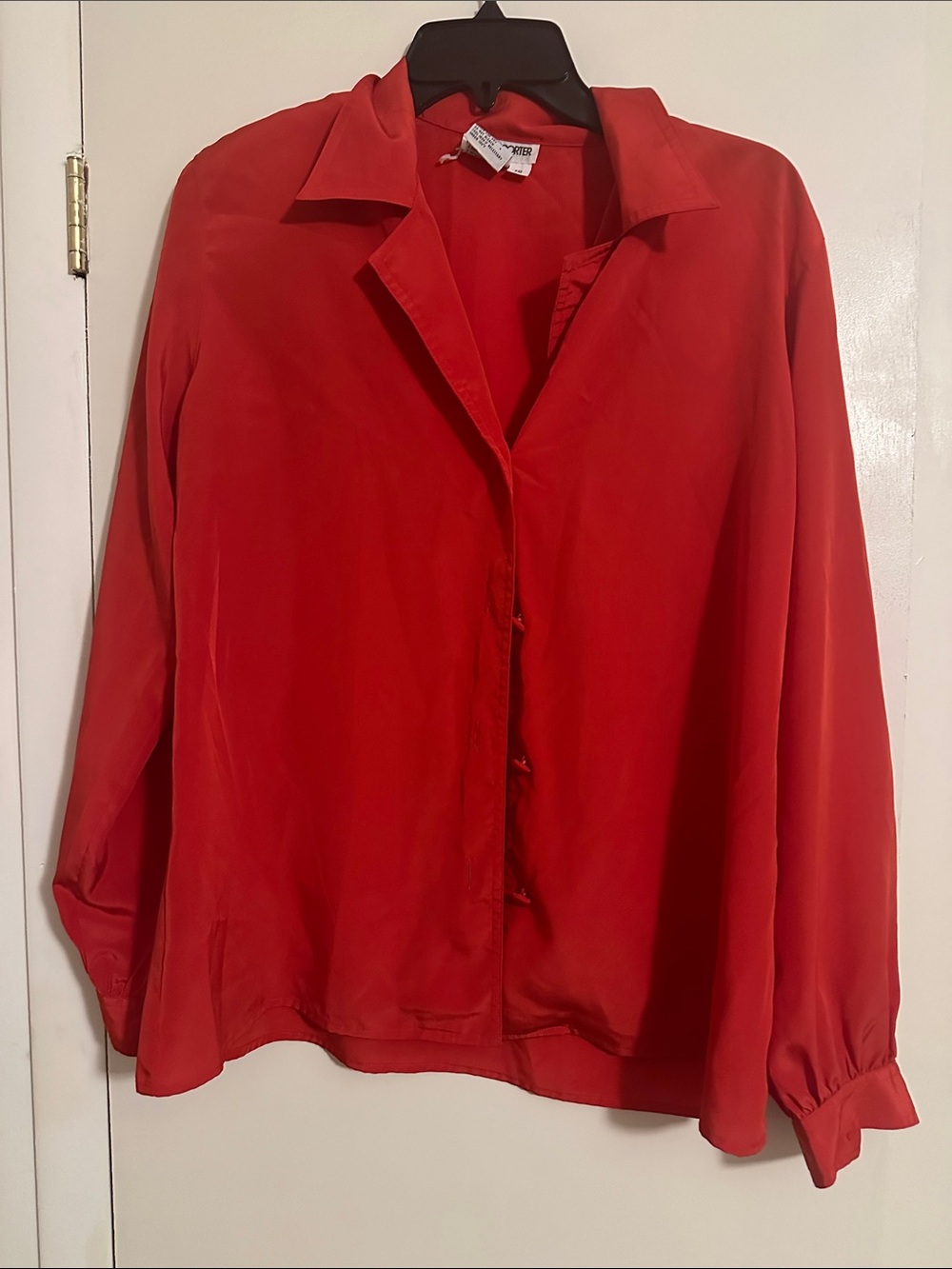 Classic Red Button-Down Blouse by Coldwater Creek